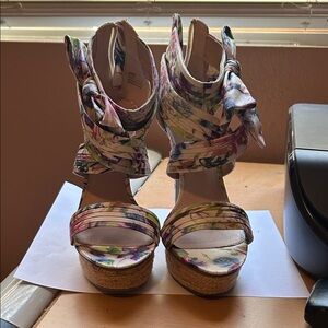Floral Wedge Sandals